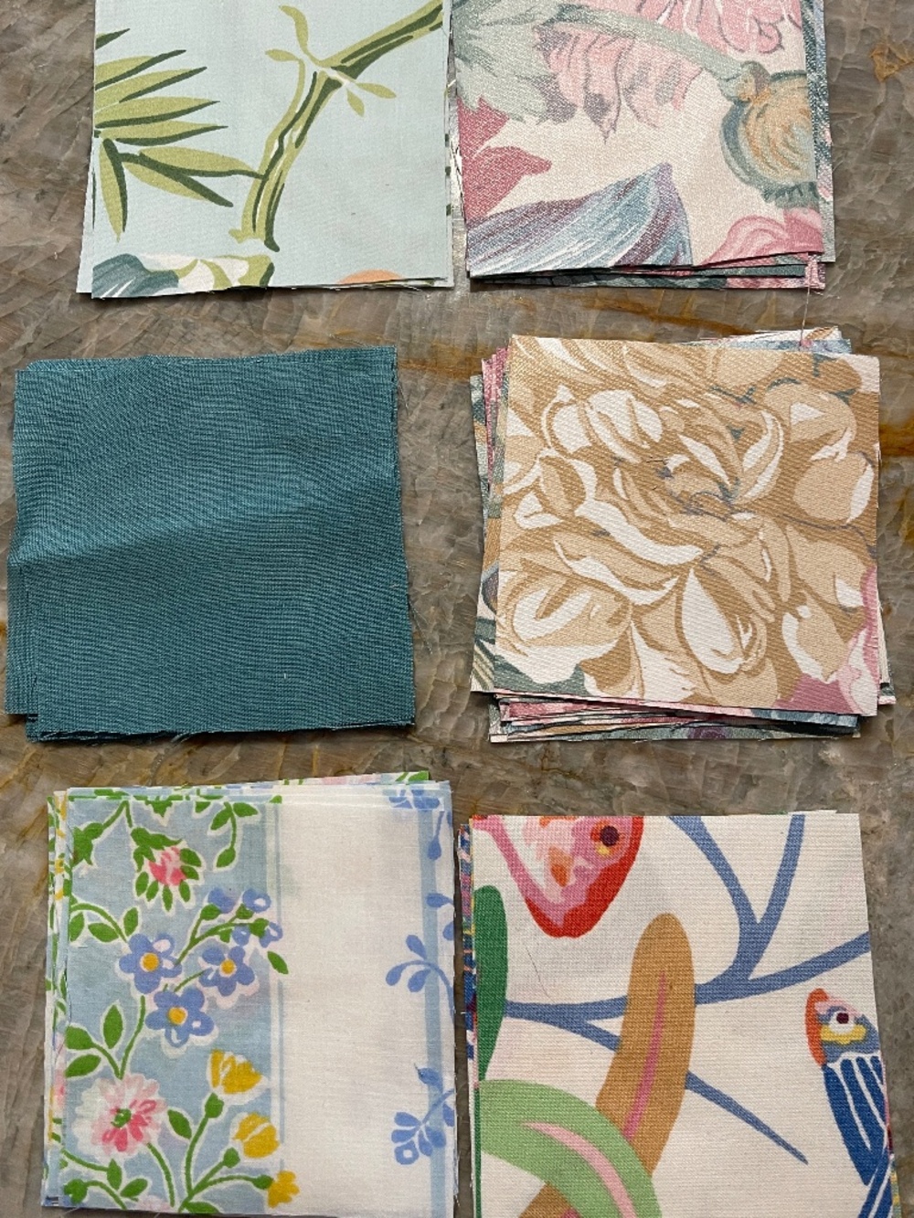 47 Precut 5" Quilt Squares Assorted Fabric Charm Pack